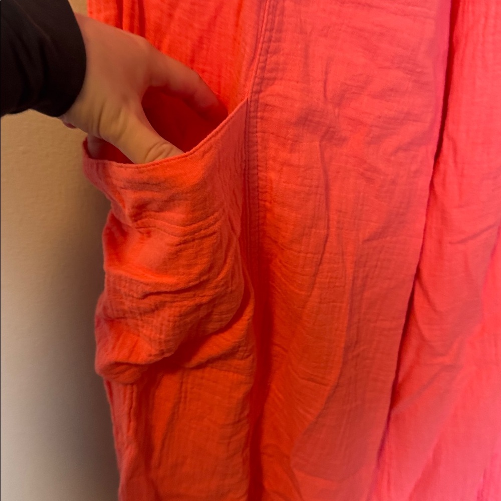 Wild Fable NWT Coral Drawstring Waist Linen Cargo Pants - Picture 4 of 7